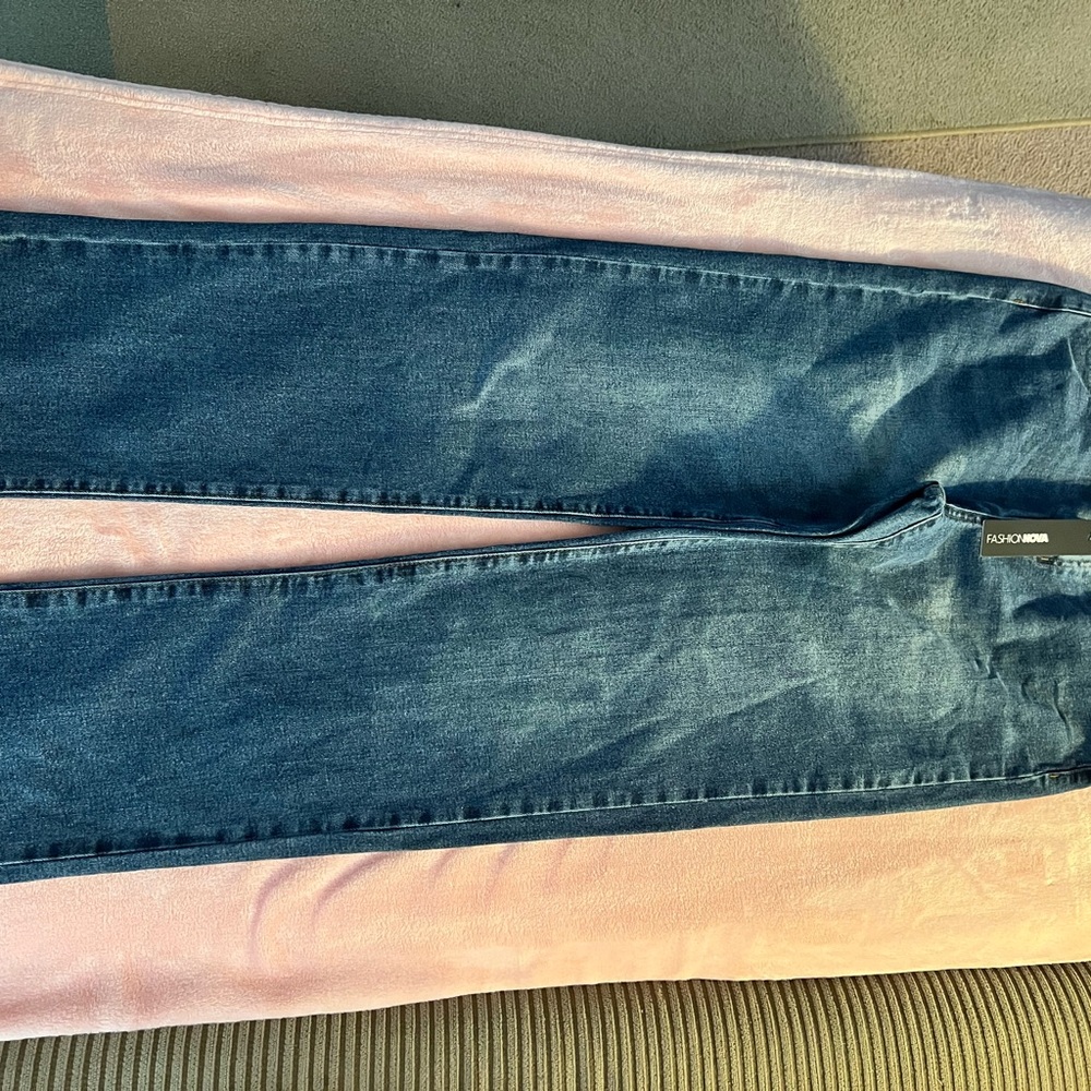 Fashion Nova Dark Blue Skinny Jeans